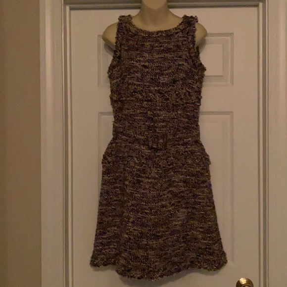 Channel Sleeveless Tweed Dress - Picture 2 of 11